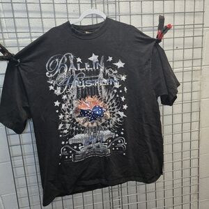 Black Graphic Tee with Dice Design